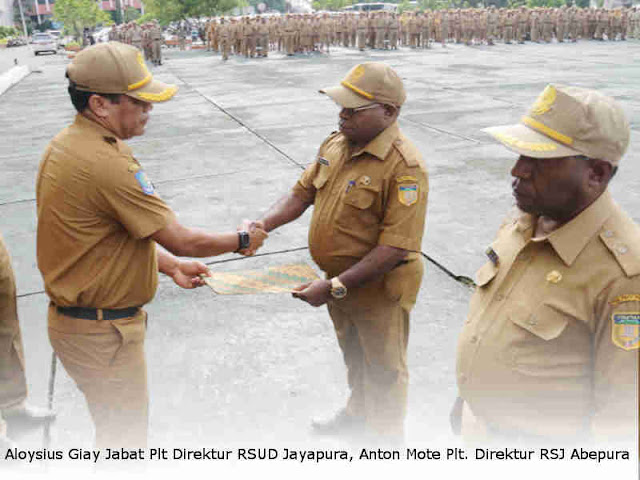 Aloysius Giay Jabat Plt Direktur RSUD Jayapura, Anton Mote Plt. Direktur RSJ Abepura