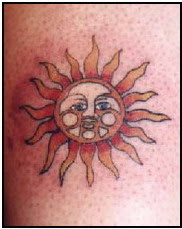 sun and stars tattoos design