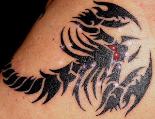 Scorpio Zodiac Tribal Tattoo Red Eye Desaign