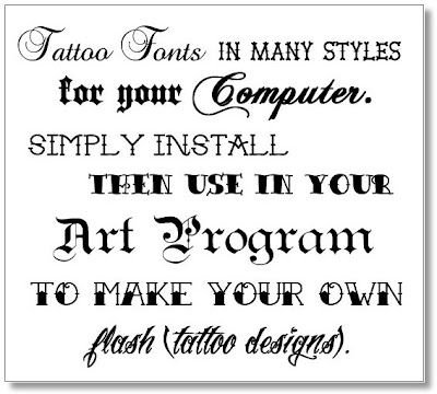 Tattoo Fonts