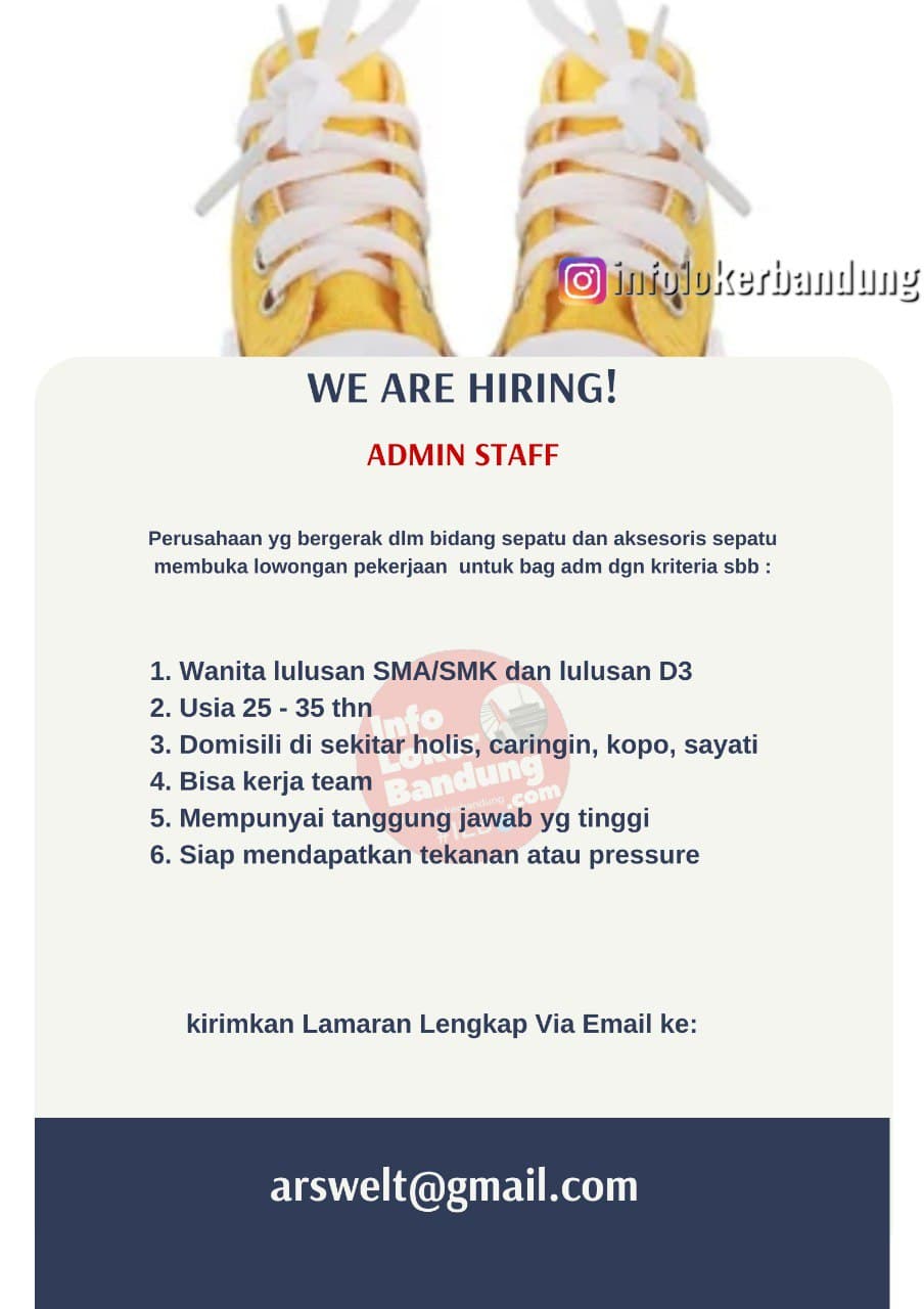 Lowongan Kerja Admin Staff PT. Avanti Ragam Sukses Bandung Juni 2021