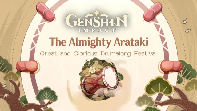 how to complete genshin impact arataki drumalong event, arataki drumalong event rule, arataki drumalong event gameplay, arataki drumalong event reward, genshin impact arataki drumalong event