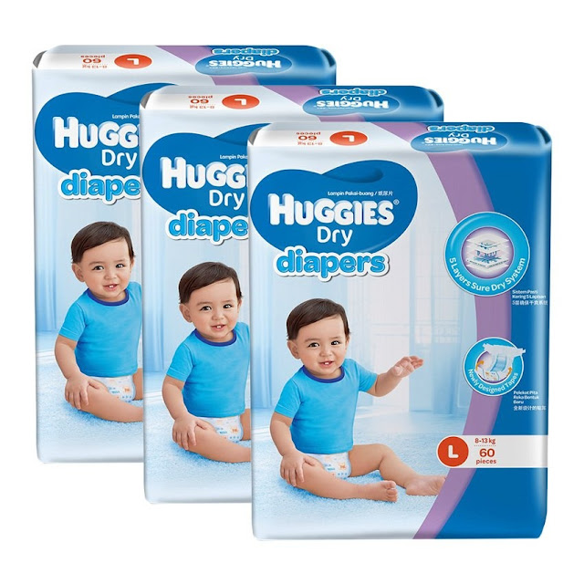 Huggies Dry Diapers L60