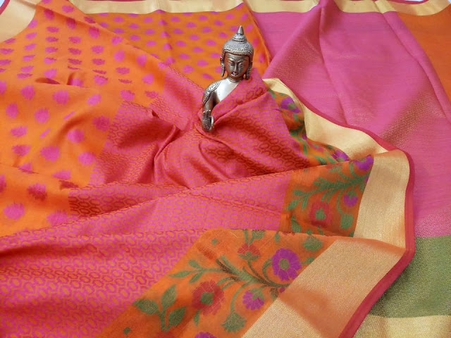 Beautiful handloom banarasi pure cotton silk sarees |Online buy now