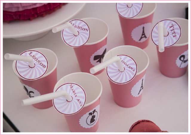 Paris Party personalised party cups from BistrotChic