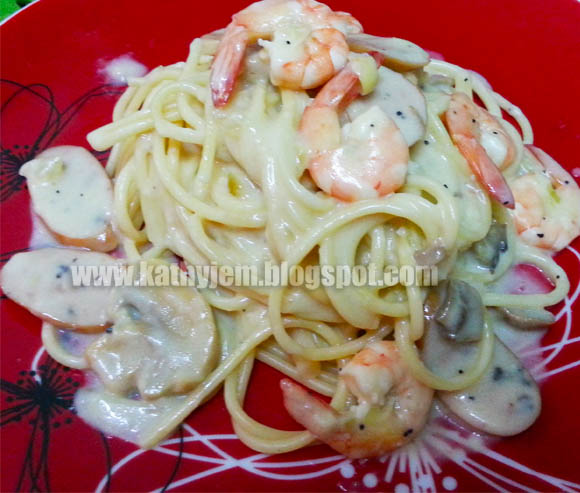 Kathyjem: Malas Nak Masak Beria-ia Spaghetti Carbonara 