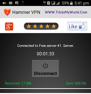 g gratuitous cyberspace fob for Android users amongst Hammer VPN {*NEW*} Airtel 3g Free Internet Trick With Hammer VPN 2018 - (100% Working)