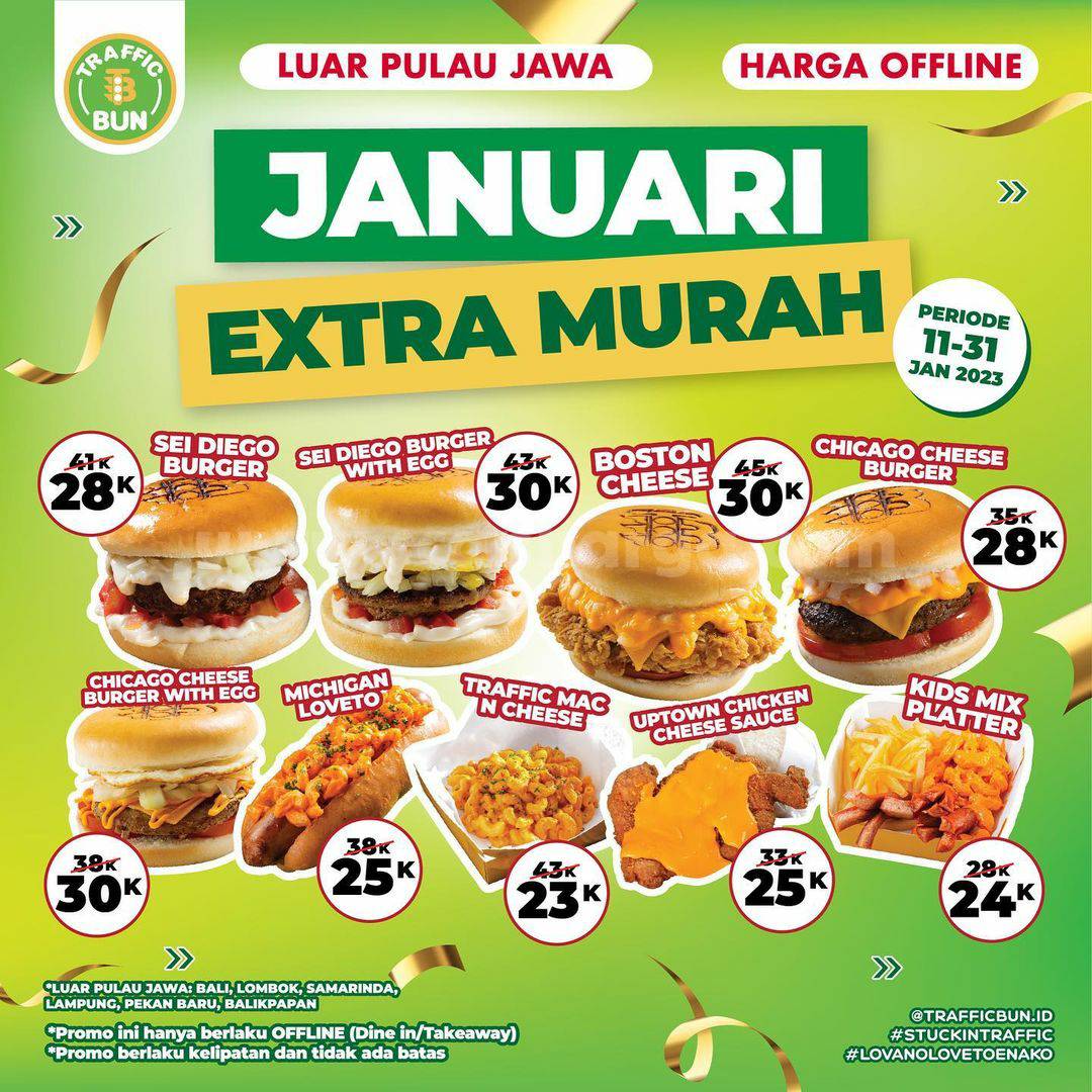 Promo TRAFFIC BUN JANUARI EXTRA MURAH mulai 20RB