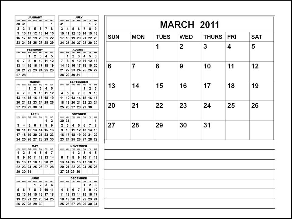 calendar 2011 march printable. Calendar 2011 March printable