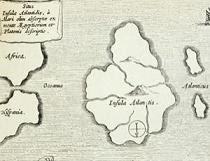 رسم منقوش يعود إلى القرن السابع عشر يتناول قارة أتلانتس
