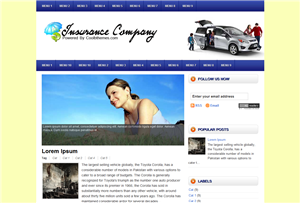 Insurance Company Blogger Template