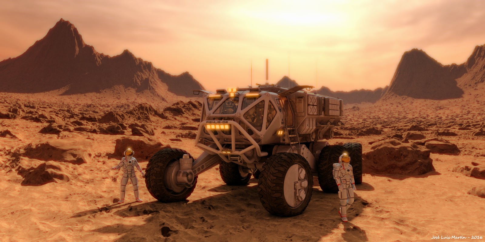 Mars exploration rover by José Luis Martín for Science Today Magazine