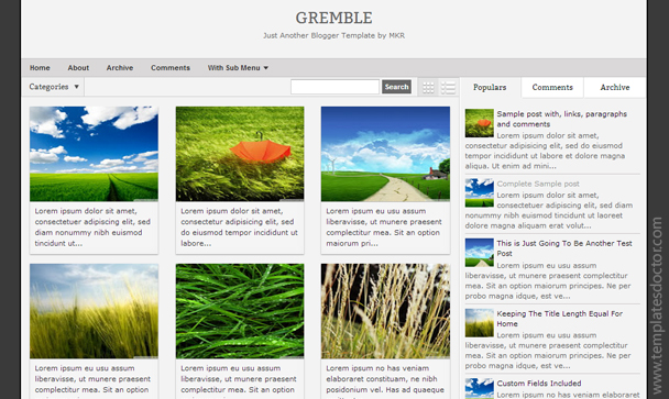 Gremble Blogger Template SEO