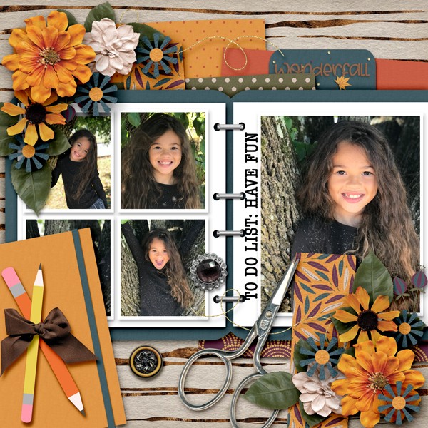 fall scrapbook page