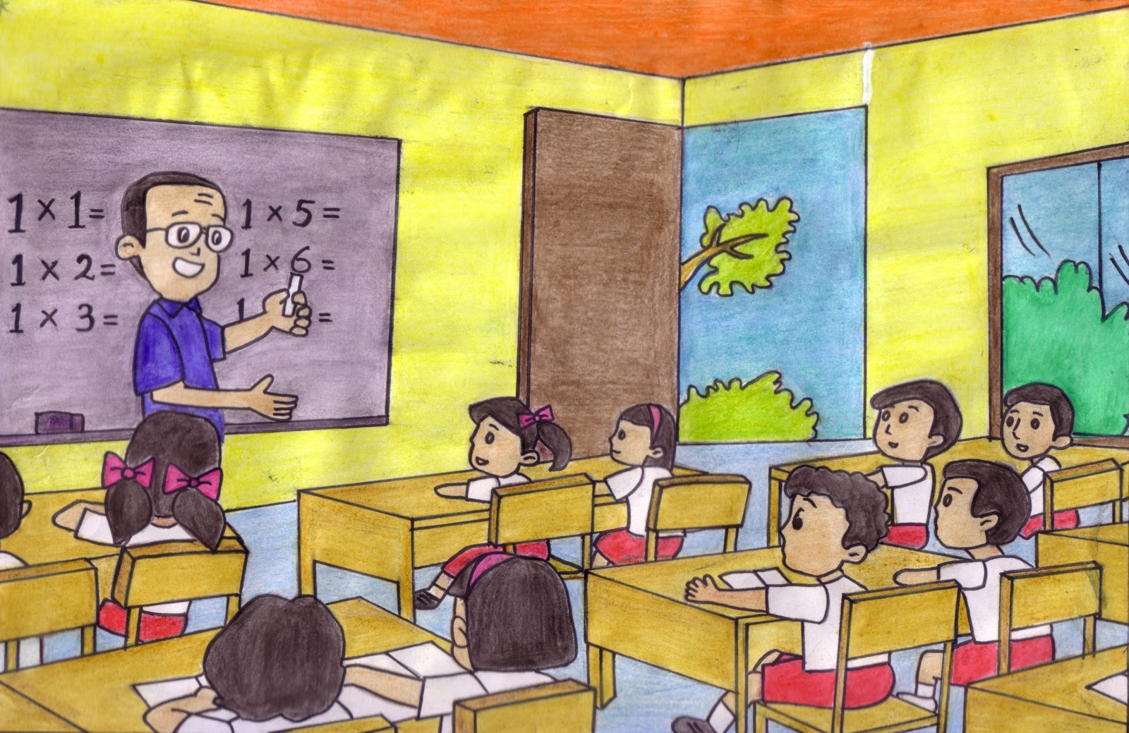 Gambar Kartun Anak Pulang Sekolah  Gambar  Gotong Royong Di Sekolah  Kartun  Bestkartun