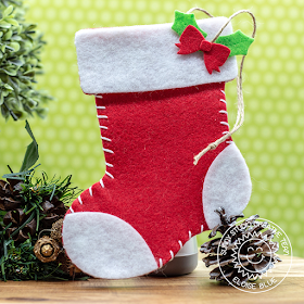 Sunny Studio Stamps: Stitched Felt Santa's Stocking by Eloise Blue