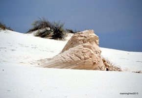 Chunks of hardened gypsum