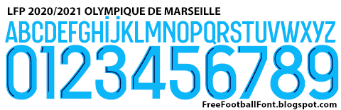 Free Football Fonts Ligue 1 2020 2021 Olympique De Marseille Font