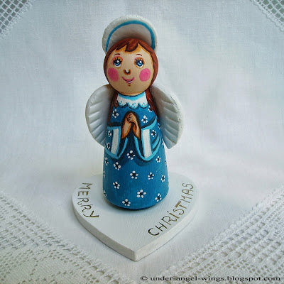 DIY creating the wooden painted Christmas angel peg doll