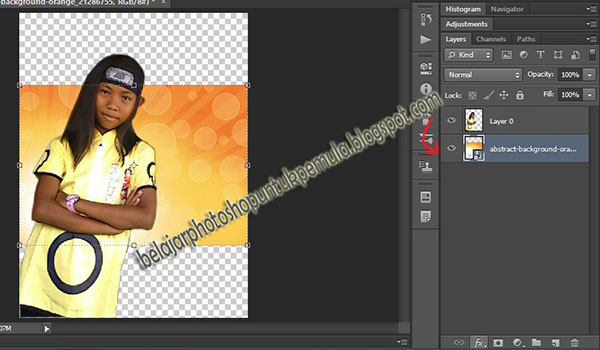 cara edit background dengan photoshop, belajar photoshop, tutorial photoshop, untuk pemula