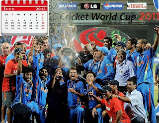 Indian Cricket Team Calendar 2013