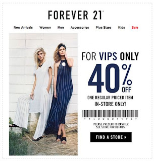 forever 21 coupons 2018