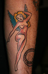 Pinup Girl Angel Tattoo