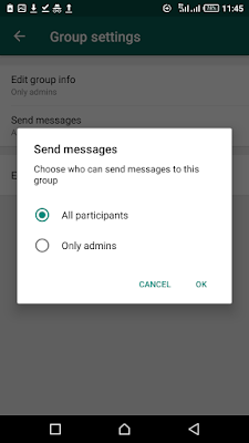 You Can Make Only Admins Post On Your Whatsapp Group