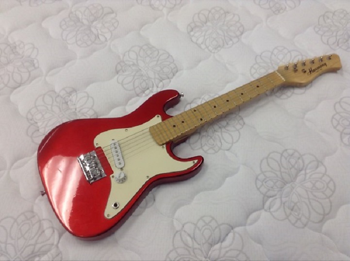 electric red guitar