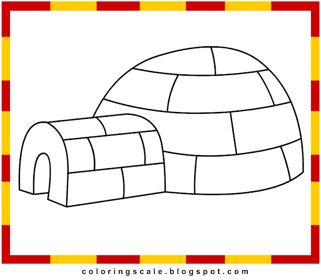 Download Coloring Pages Printable for kids: Igloo Coloring pages ...