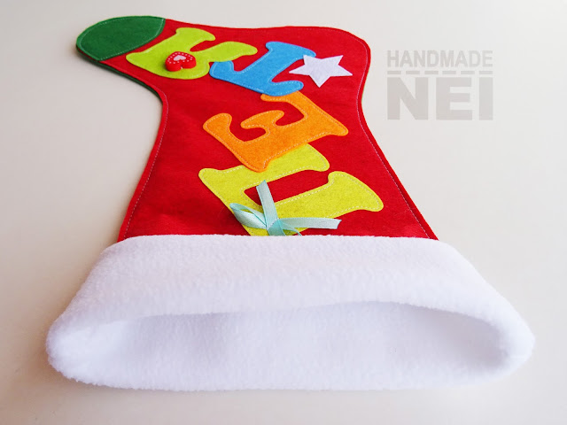Handmade Nel: Коледен чорап с име "Петя"
