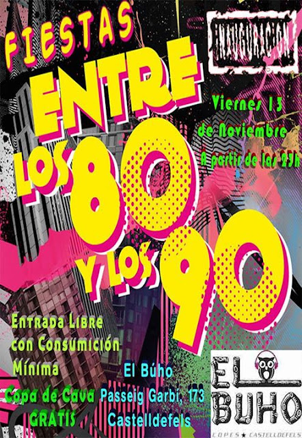 Flyer Gran Inauguración de Fiestas Ochenta