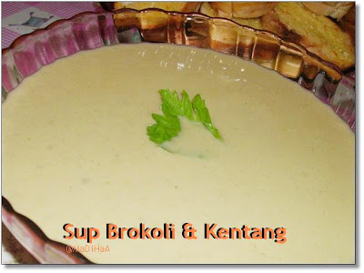 Dari Dapur MaDiHaA: Sup Kentang & Brokoli Berkrim