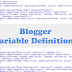 How to add custom Variable definitions to Blogger 