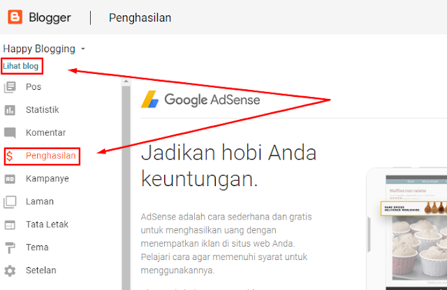 cara daftar google adsense youtube di hp