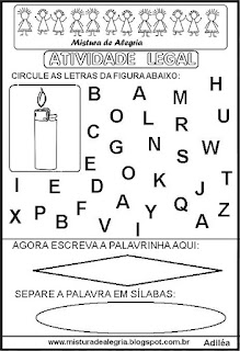 Atividades de alfabetização,formação de palavras