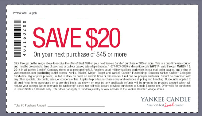 yankee candle coupons