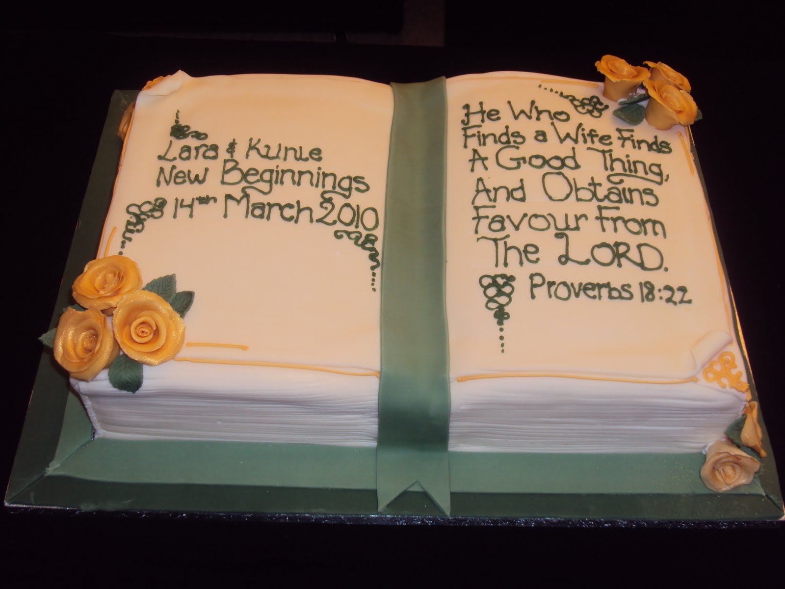 wedding vows cake