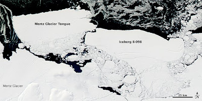 Antarctic Iceberg Collision