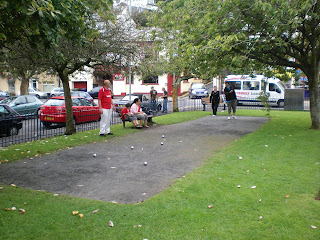 Playing Boules at The Mumbles in Swansea