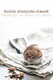 Homemade Double Chocolate Almond No Churn Ice Cream | personallyandrea.com