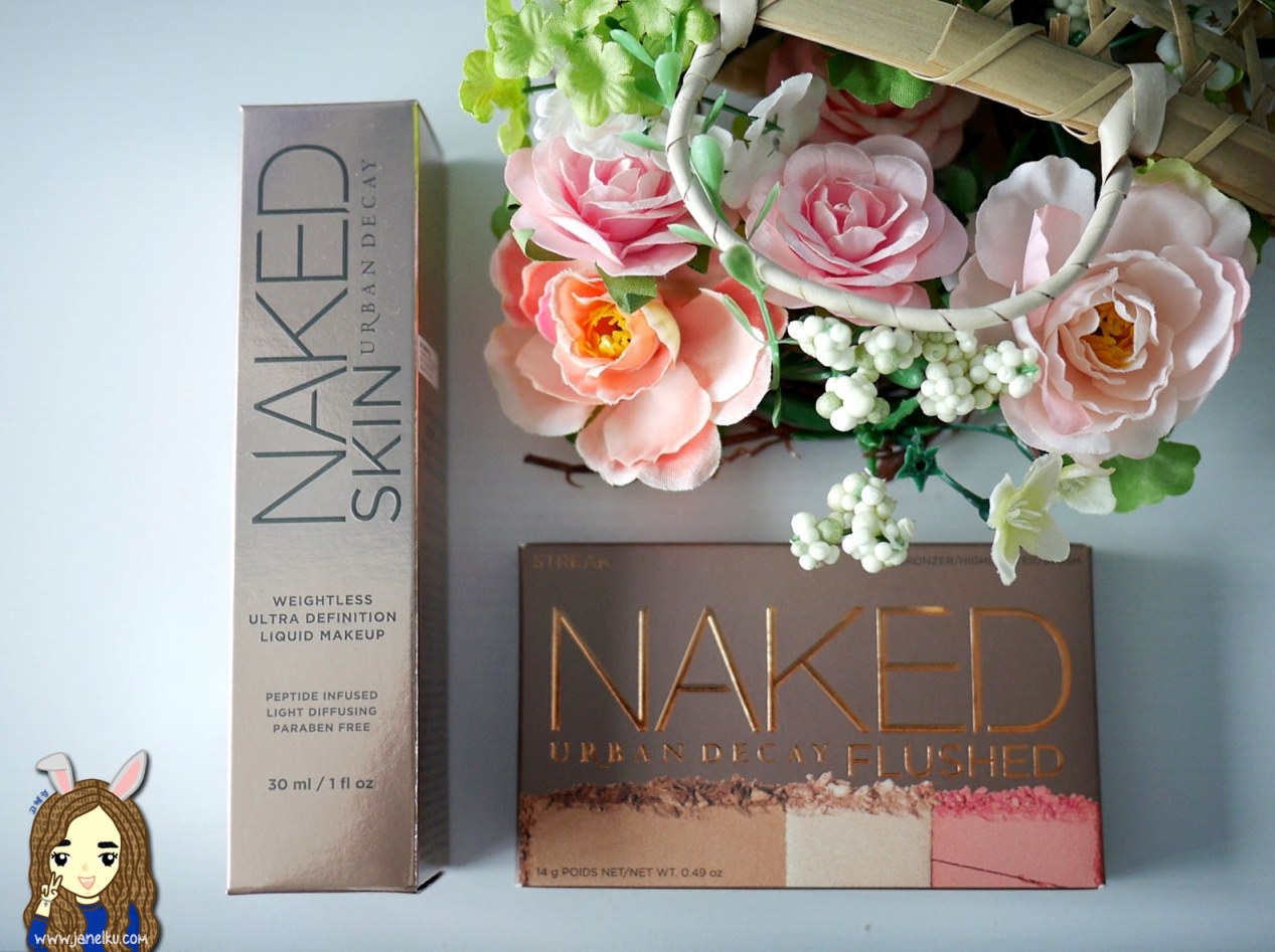 Urban Decay Review: Naked FLUSHED Palette & Naked Weightless Ultra Definition Liquid Makeup 