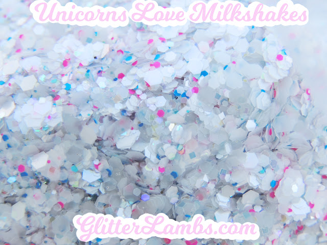 Glitter Lambs "Unicorns Love Milkshakes" Nail Art Glitter