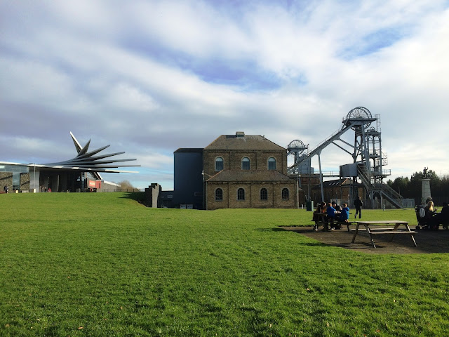 A family day out at Woodhorn Museum in Ashington Northumberland to see Brick Dinos exhibition of Lego and Dinosaurs