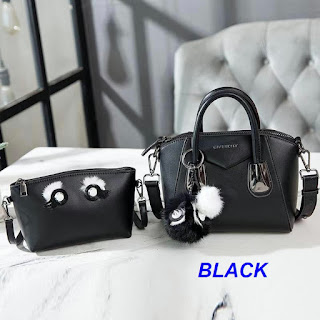 TAS WANITA IMPORT TERBARU HANDBAG CEWEK FASHION MURAH KULIT VP4297GV# SET 2 IN 1 SEMI PREMIUM