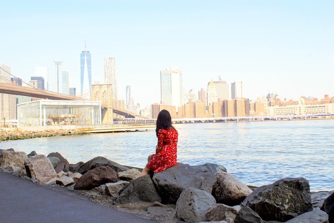 Red tea dress