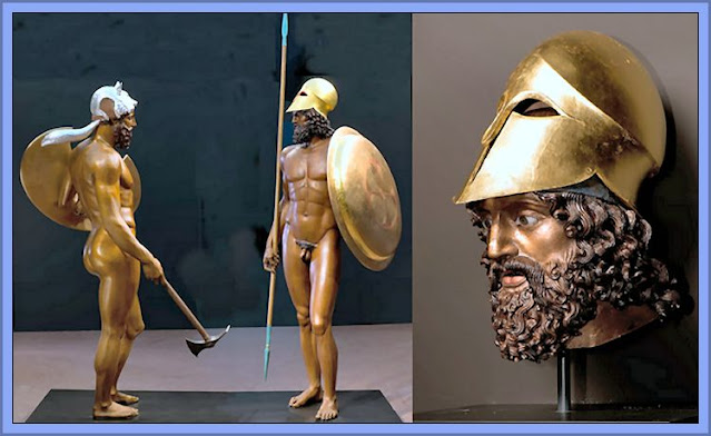 The Riace Warriors - Made Around 460 BC -  They Are High Quality Exports to Italy  Much of Which Had Greek Colonies.