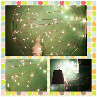 fairy star lights in snowflake collage