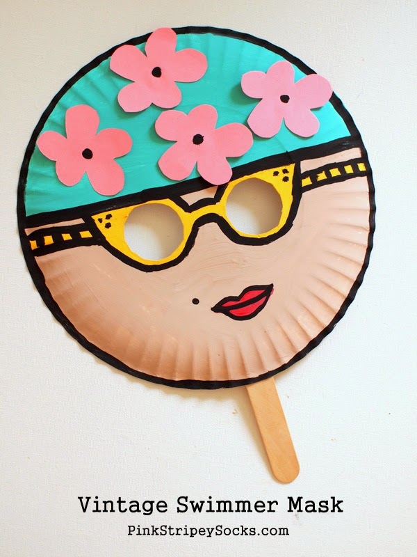 Summer Paper Plate Crafts Pink Stripey Socks