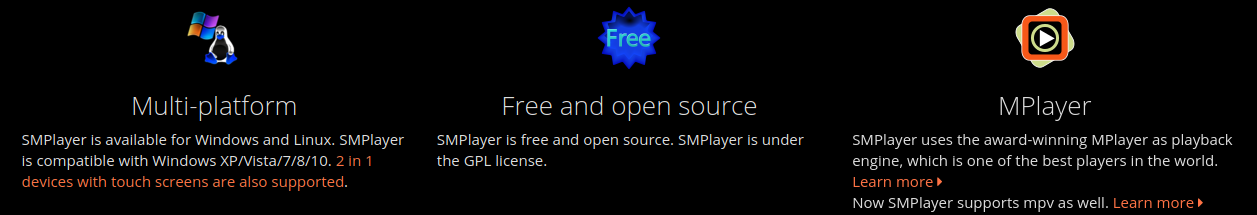 SMPlayer features